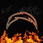 los angeles chargers burn fire logo